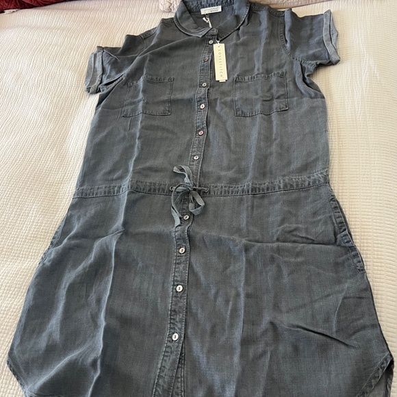 LOVESTITCH Drawstring Waist Shirtdress - Picture 4 of 6